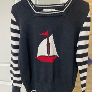 Retro Nautical/Sailboat Sweater